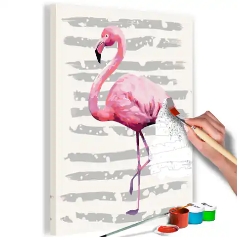 ⁨Self-painting - Beautiful flamingo (size 40x60)⁩ at Wasserman.eu