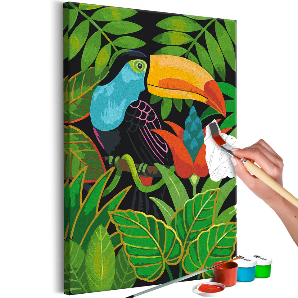 ⁨Self-painting - Beautiful toucan (size 40x60)⁩ at Wasserman.eu