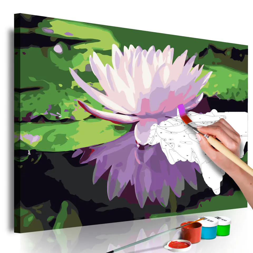 ⁨Self-painting - Water lily (size 60x40)⁩ at Wasserman.eu