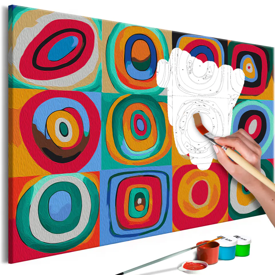 ⁨Self-painting - Colored discs (size 60x40)⁩ at Wasserman.eu