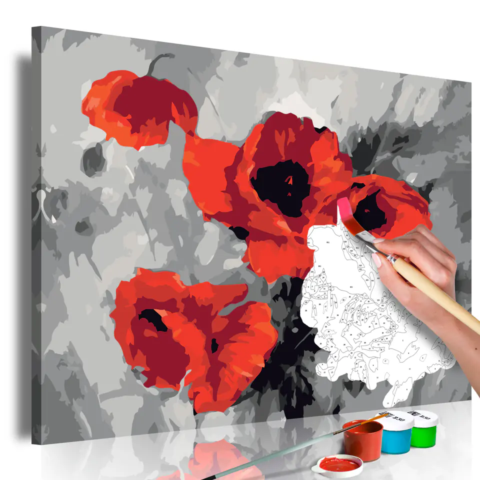 ⁨Self-painting - Bouquet of poppies (size 60x40)⁩ at Wasserman.eu