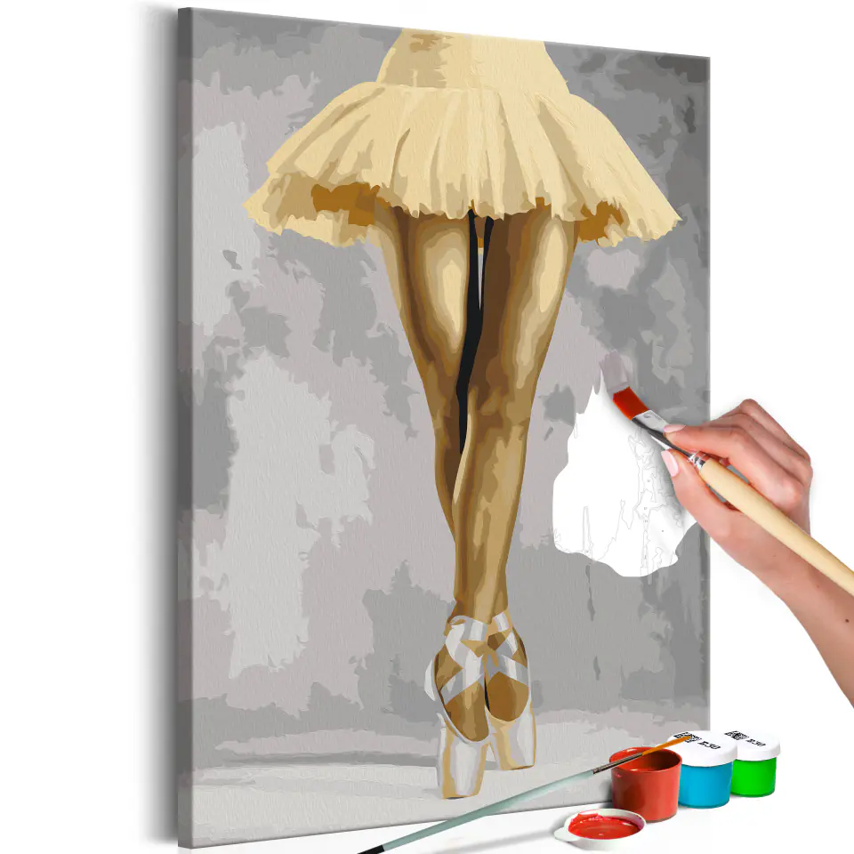 ⁨Self-painting - Yellow ballerina (size 40x60)⁩ at Wasserman.eu