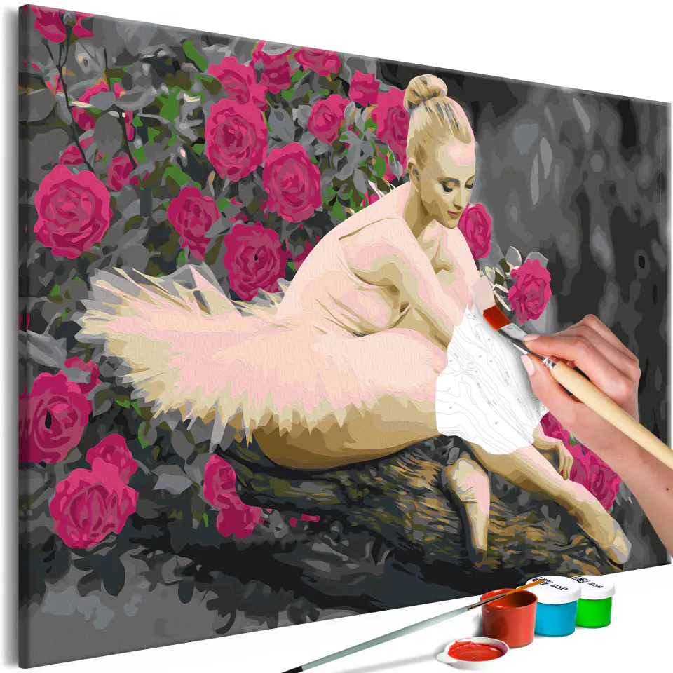 ⁨Self-painting - Rose ballerina (size 60x40)⁩ at Wasserman.eu