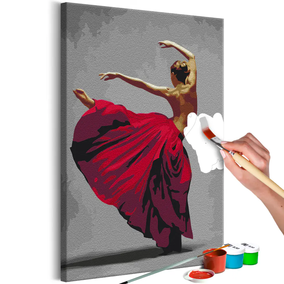 ⁨Self-painting - Red Skirt (size 40x60)⁩ at Wasserman.eu