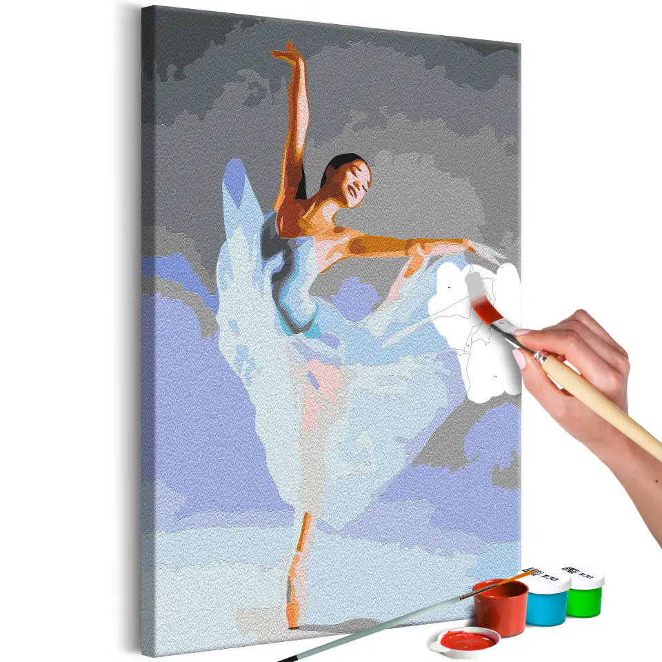 ⁨Self-painting - Dancing in blue (size 40x60)⁩ at Wasserman.eu