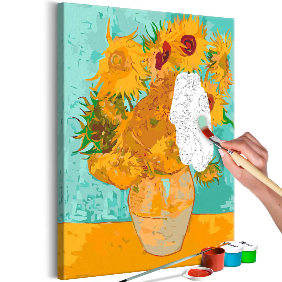 ⁨Self-painting - Van Gogh's sunflowers (size 40x60)⁩ at Wasserman.eu