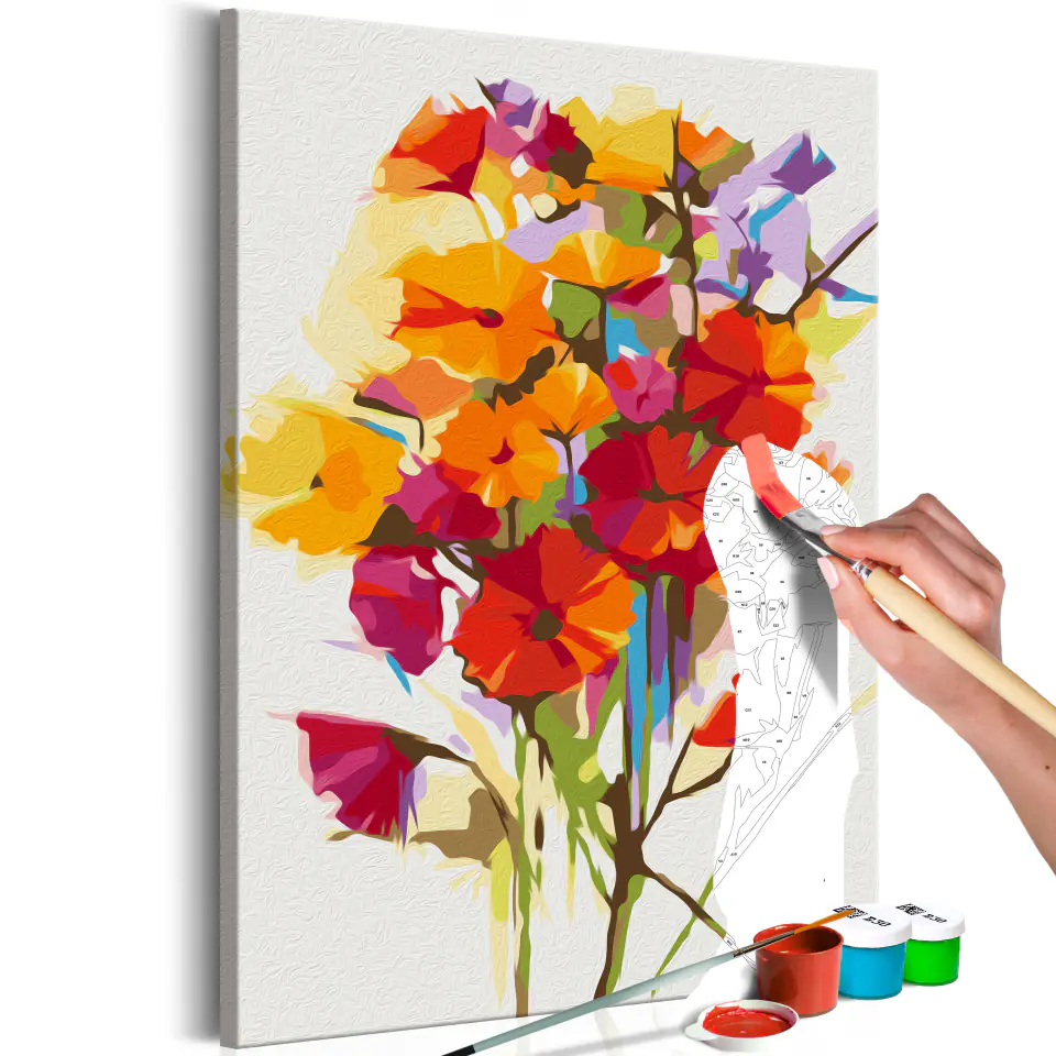 ⁨Self-painting - Summer flowers (size 40x60)⁩ at Wasserman.eu