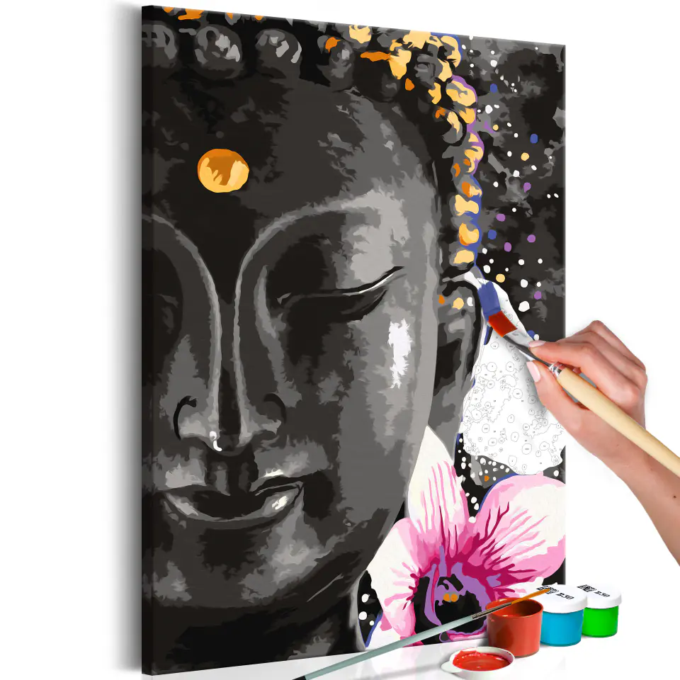 ⁨Self-painting - Buddha and flower (size 40x60)⁩ at Wasserman.eu