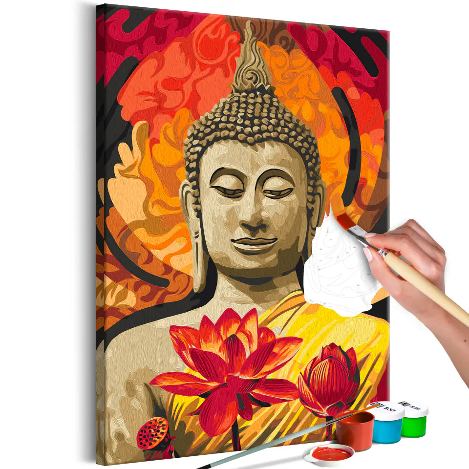 ⁨Self-painting - Fire Buddha (size 40x60)⁩ at Wasserman.eu