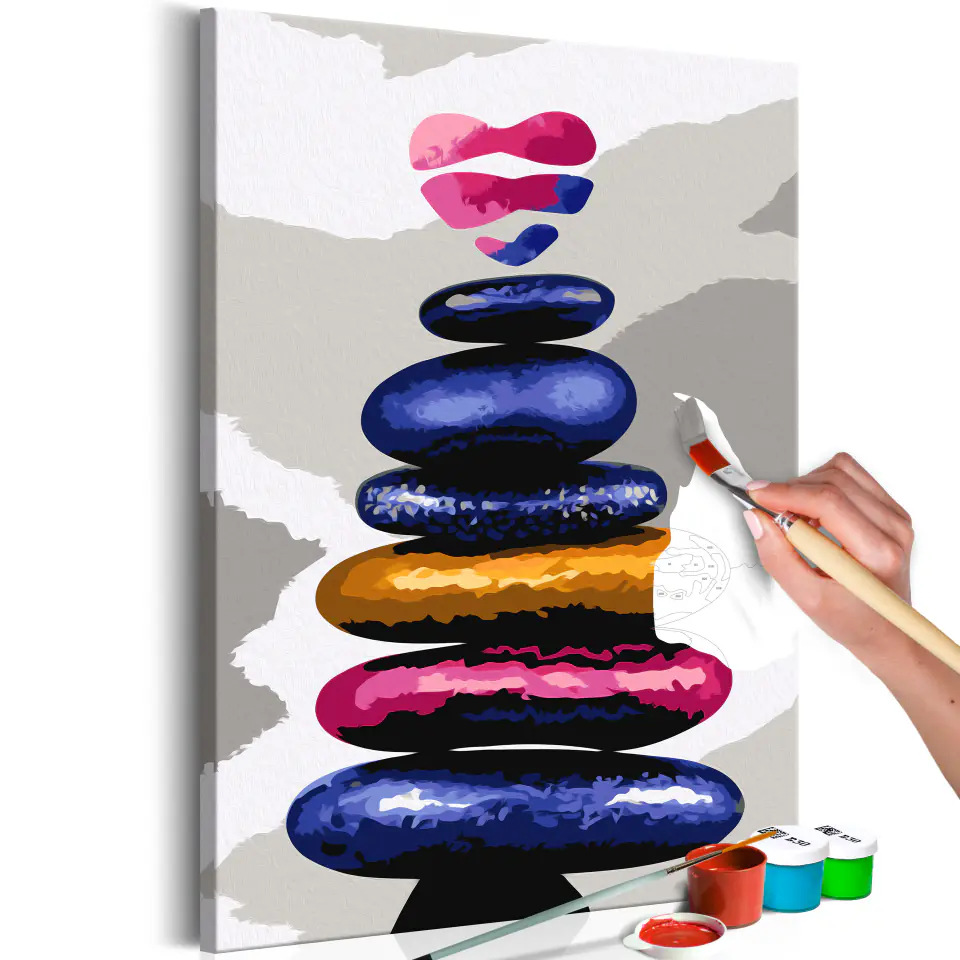 ⁨Self-painting - Colored pebbles (size 40x60)⁩ at Wasserman.eu