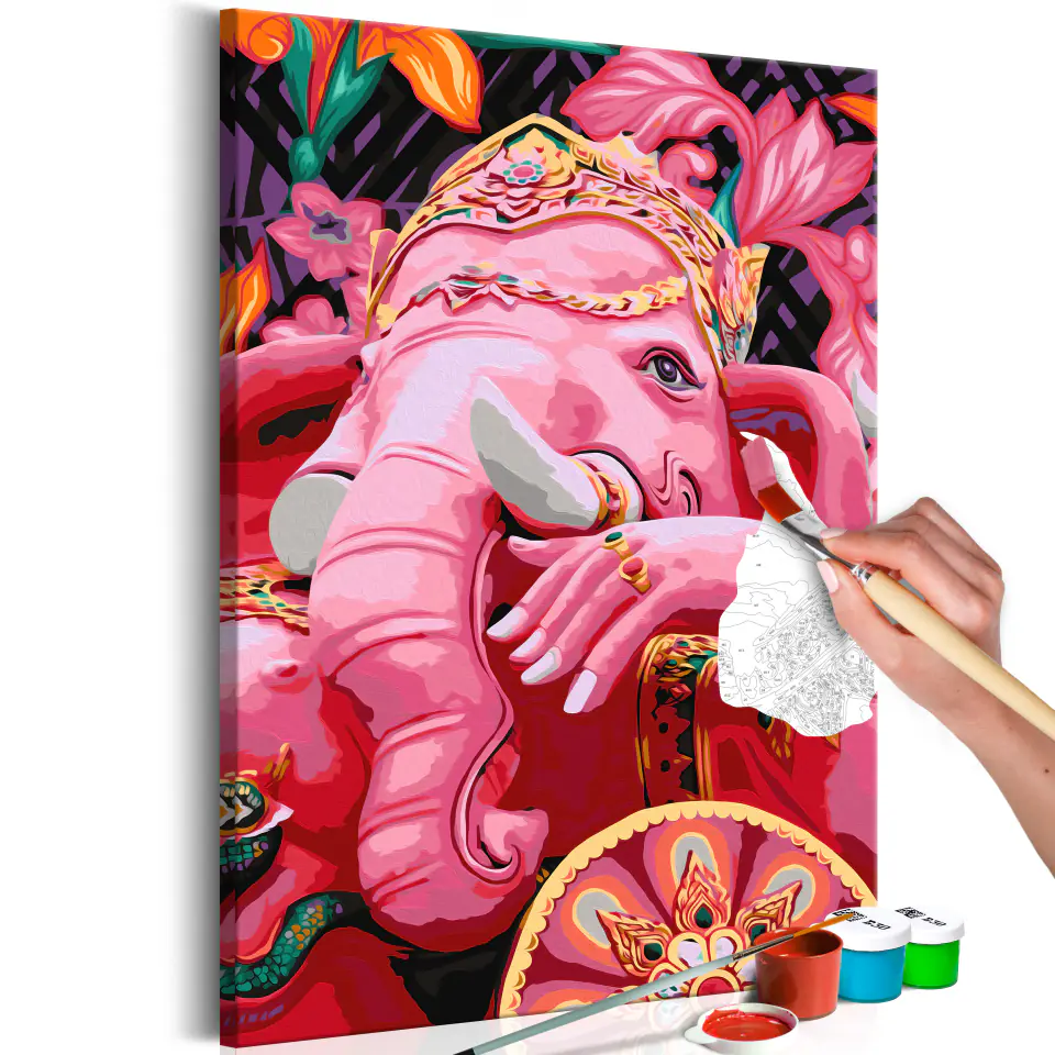 ⁨Obraz do samodzielnego malowania - Ganesha (rozmiar 40x60, wykończenie )⁩ w sklepie Wasserman.eu