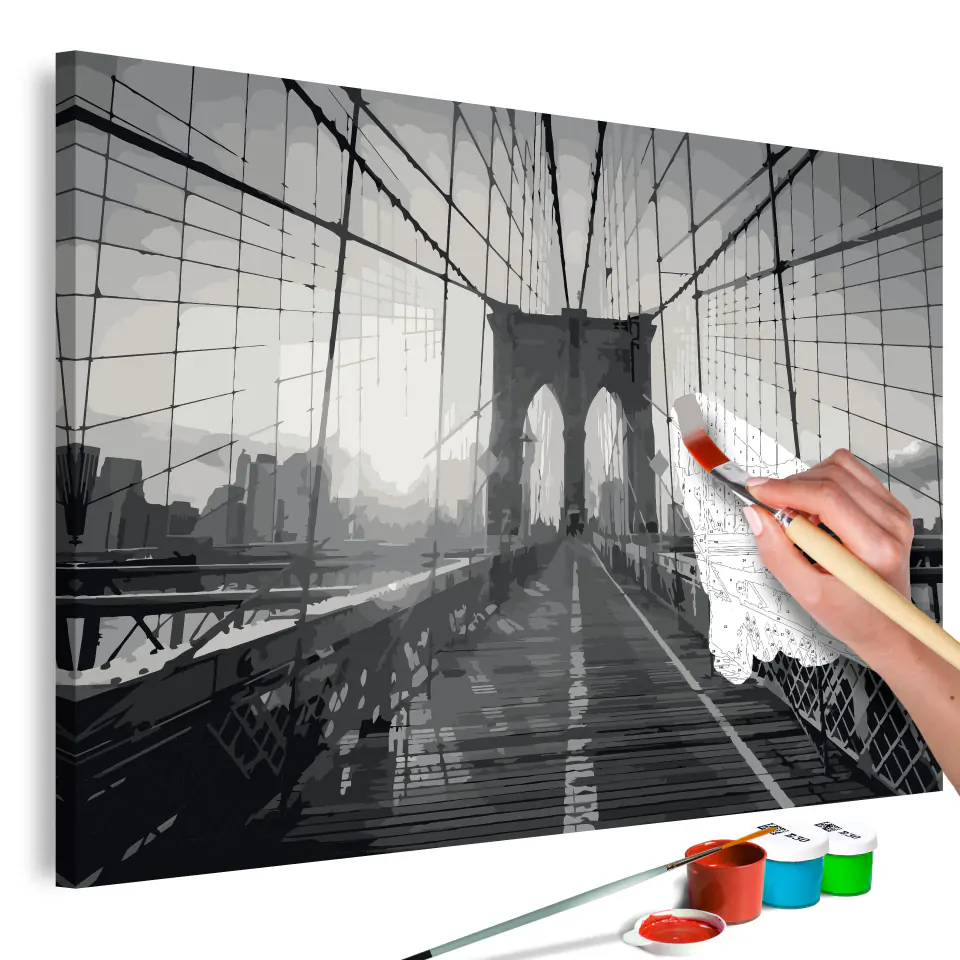 ⁨Self-painting - New York Bridge (size 60x40)⁩ at Wasserman.eu