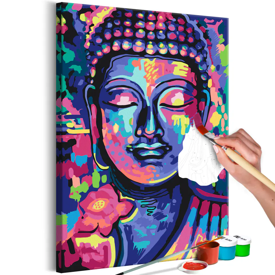 ⁨Self-painting - Crazy Buddha colors (size 40x60)⁩ at Wasserman.eu