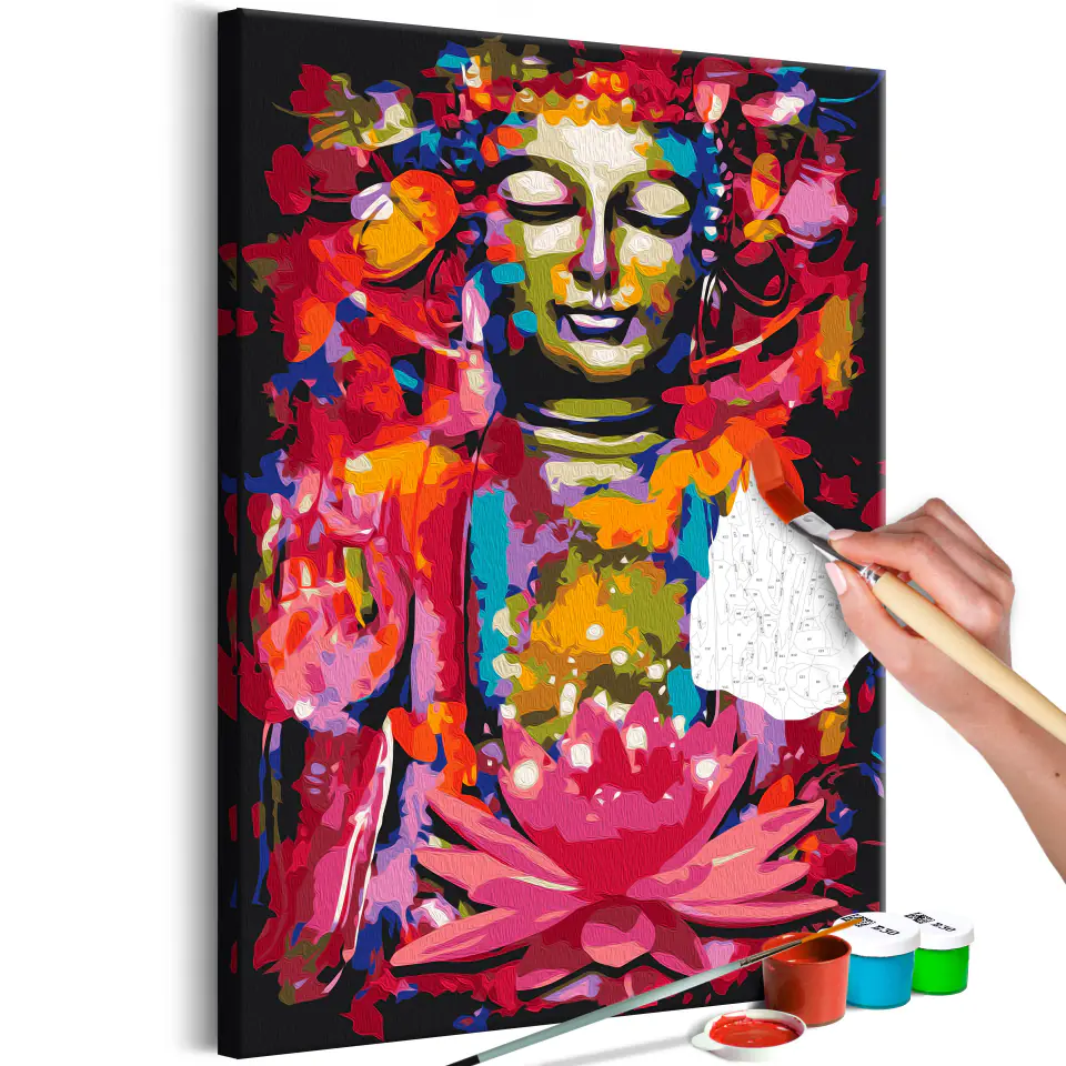 ⁨Obraz do samodzielnego malowania - Feng Shui Budda (rozmiar 40x60, wykończenie )⁩ w sklepie Wasserman.eu