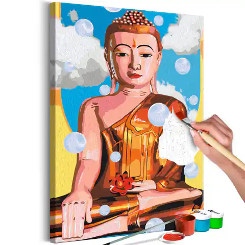 ⁨Self-painting - Levitating Buddha (size 40x60)⁩ at Wasserman.eu