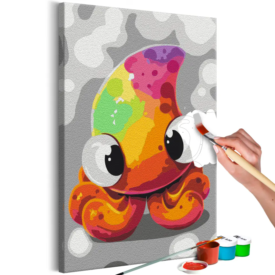 ⁨Self-painting - Funny octopus (size 40x60)⁩ at Wasserman.eu