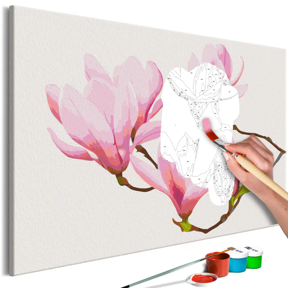 ⁨Self-painting - Floral twig (size 60x40)⁩ at Wasserman.eu