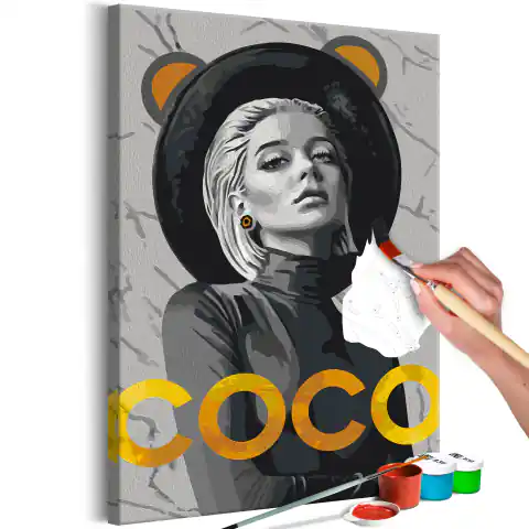 ⁨Obraz do samodzielnego malowania - Coco (rozmiar 40x60, wykończenie )⁩ w sklepie Wasserman.eu