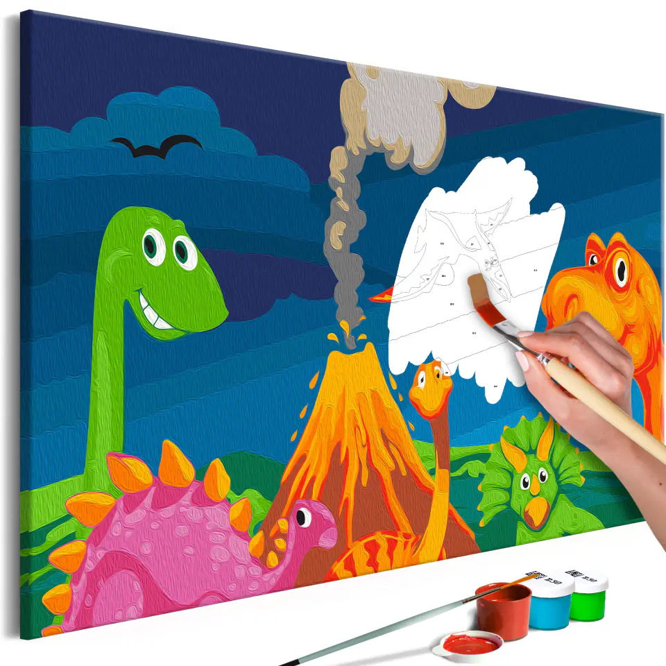 ⁨Self-painting - World of Dinosaurs (size 60x40)⁩ at Wasserman.eu