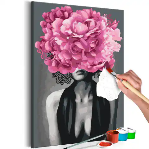 ⁨Obraz do samodzielnego malowania - Kobieta Noir (rozmiar 40x60, wykończenie )⁩ w sklepie Wasserman.eu