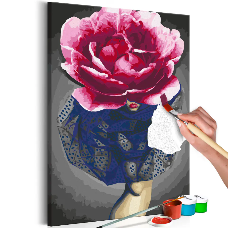 ⁨Self-painting - Flower woman (size 40x60)⁩ at Wasserman.eu