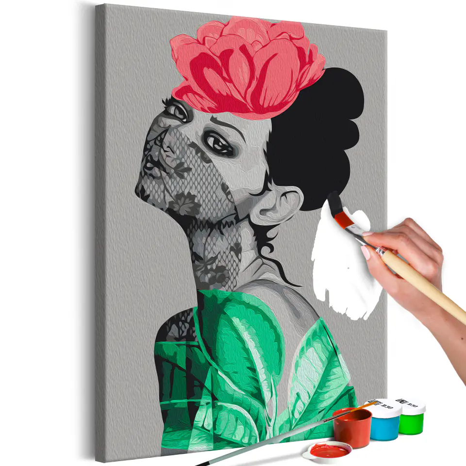 ⁨Self-painting - Lady with a veil (size 40x60)⁩ at Wasserman.eu
