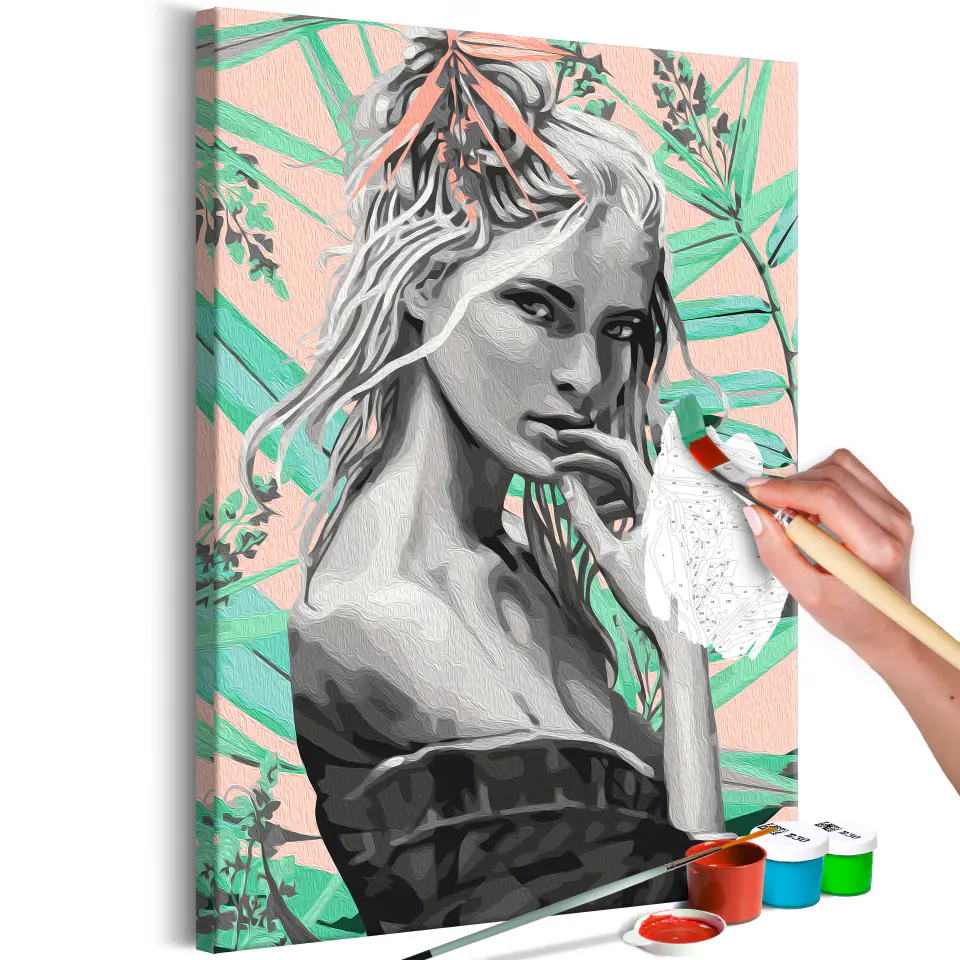 ⁨Self-painting - Girl from the meadow (size 40x60)⁩ at Wasserman.eu