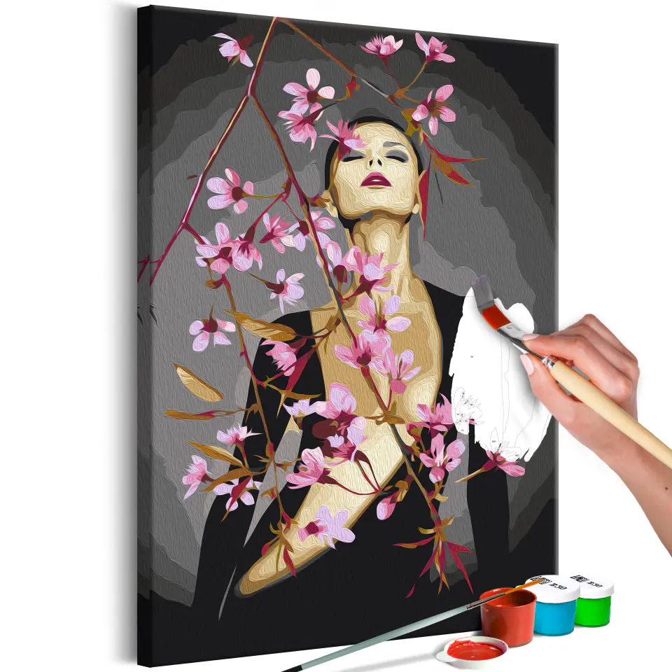 ⁨Self-painting - Mystery in black (size 40x60)⁩ at Wasserman.eu