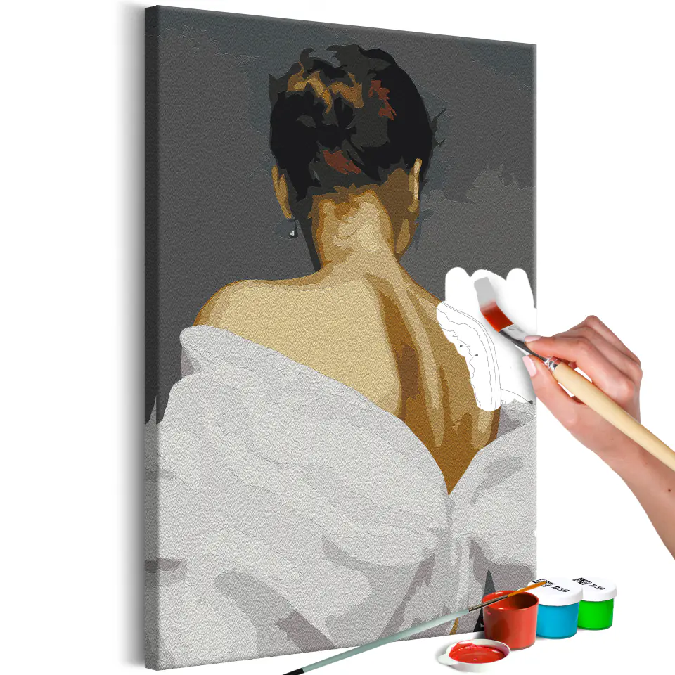 ⁨Obraz do samodzielnego malowania - Plecy kobiety (rozmiar 40x60, wykończenie )⁩ w sklepie Wasserman.eu