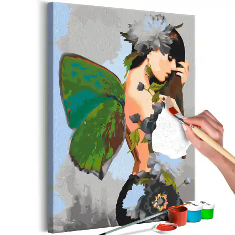 ⁨Obraz do samodzielnego malowania - Kobieta motyl⁩ w sklepie Wasserman.eu