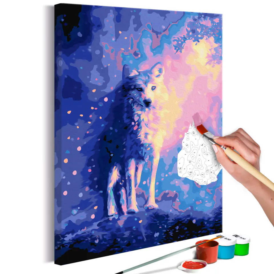 ⁨Self-painting - Wolf (size 40x60)⁩ at Wasserman.eu
