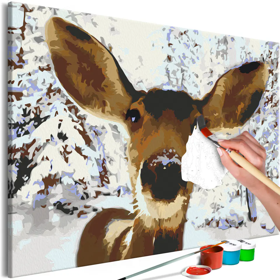 ⁨Self-painting - Friendly fawn (size 60x40)⁩ at Wasserman.eu
