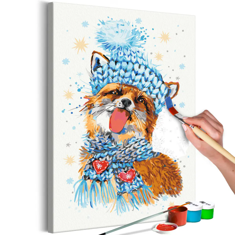 ⁨Self-painting - Playful fox (size 40x60)⁩ at Wasserman.eu