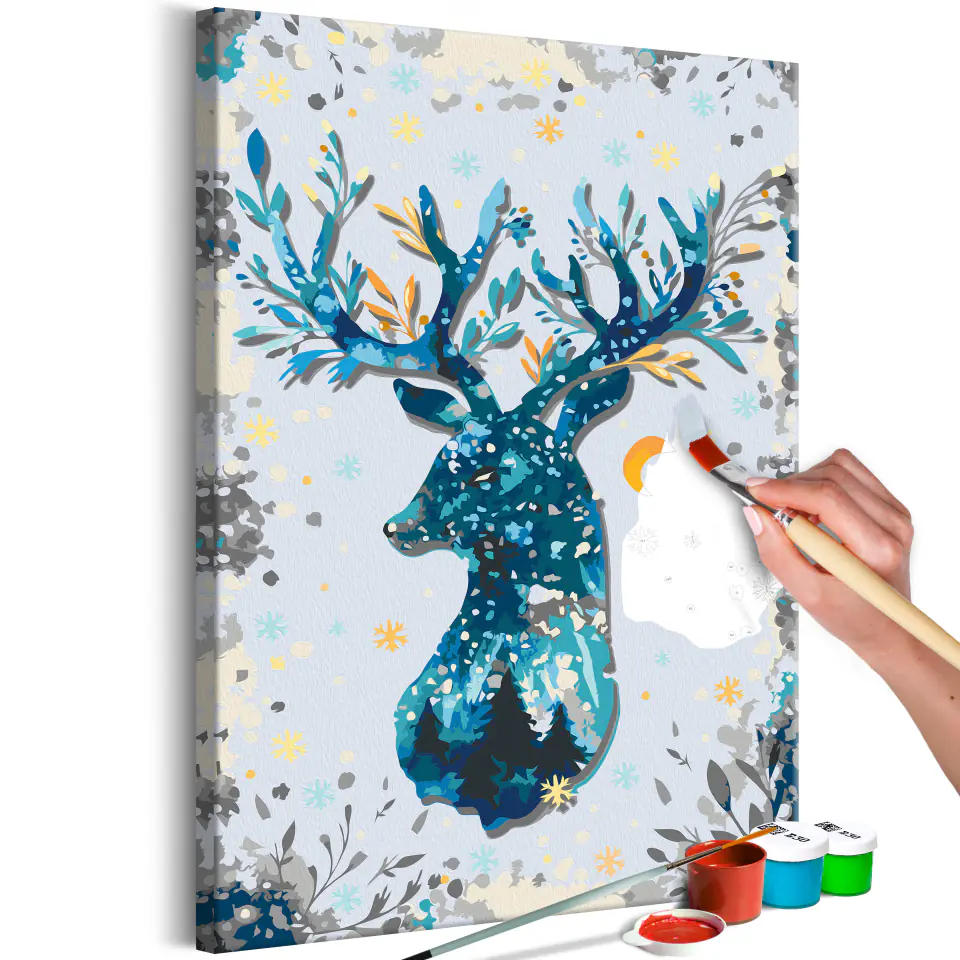 ⁨Self-painting - Night stag (size 40x60)⁩ at Wasserman.eu