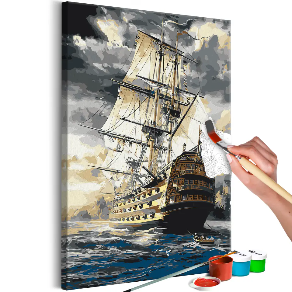 ⁨Self-painting - Frigate (size 40x60)⁩ at Wasserman.eu
