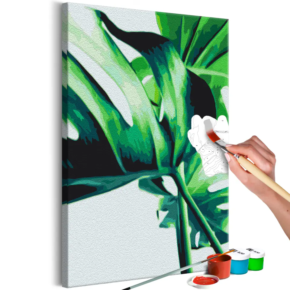 ⁨Self-painting - Monstera Adanson (size 40x60)⁩ at Wasserman.eu