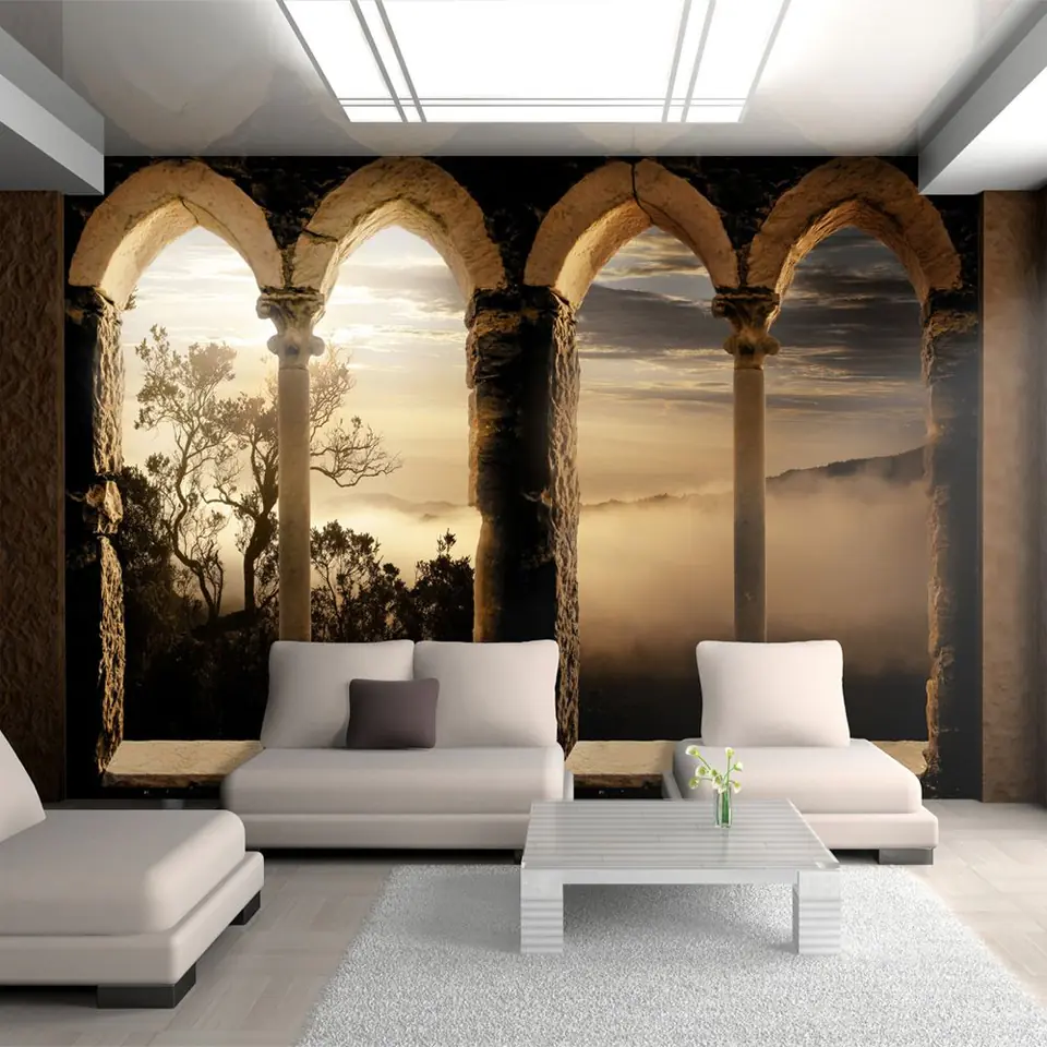 ⁨Wall mural - Monastery in the mountains (size 350x245)⁩ at Wasserman.eu