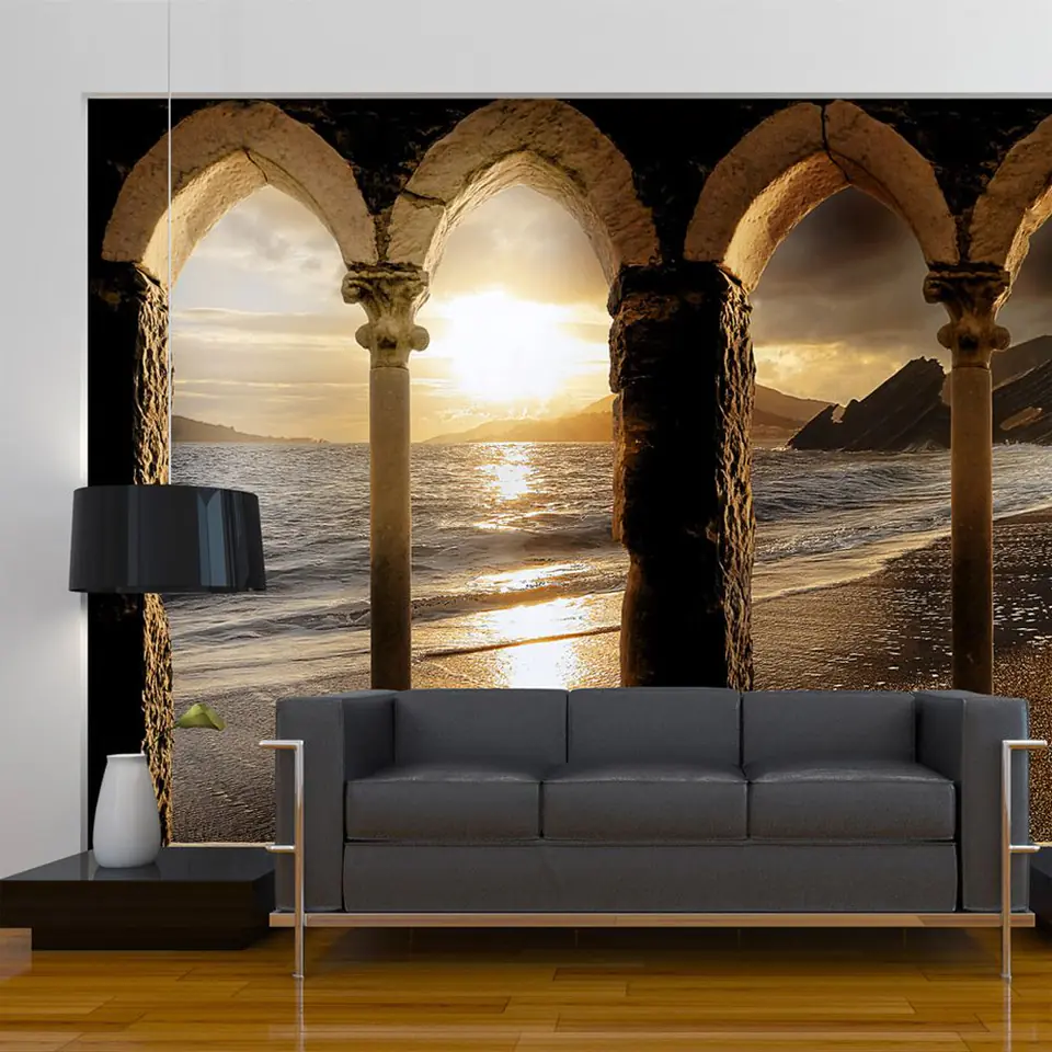 ⁨Self-adhesive wall mural - Castle on the beach (size 98x70)⁩ at Wasserman.eu