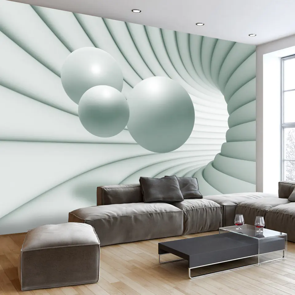 ⁨Wall mural - In a green tunnel (size 100x70)⁩ at Wasserman.eu