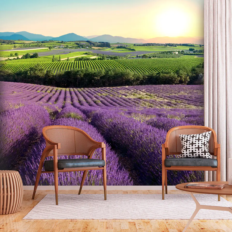 ⁨Wall mural - Lavender field (size 100x70)⁩ at Wasserman.eu