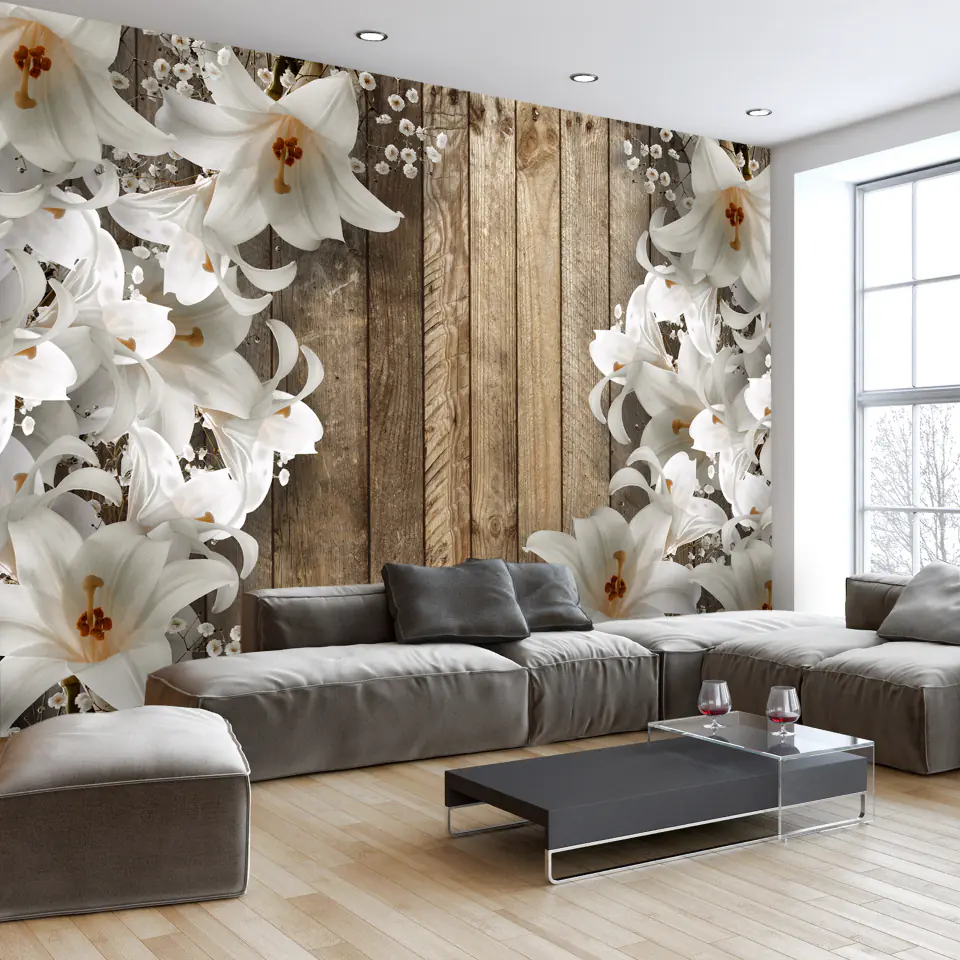 ⁨Self-adhesive mural - Lilac garden (size 147x105)⁩ at Wasserman.eu
