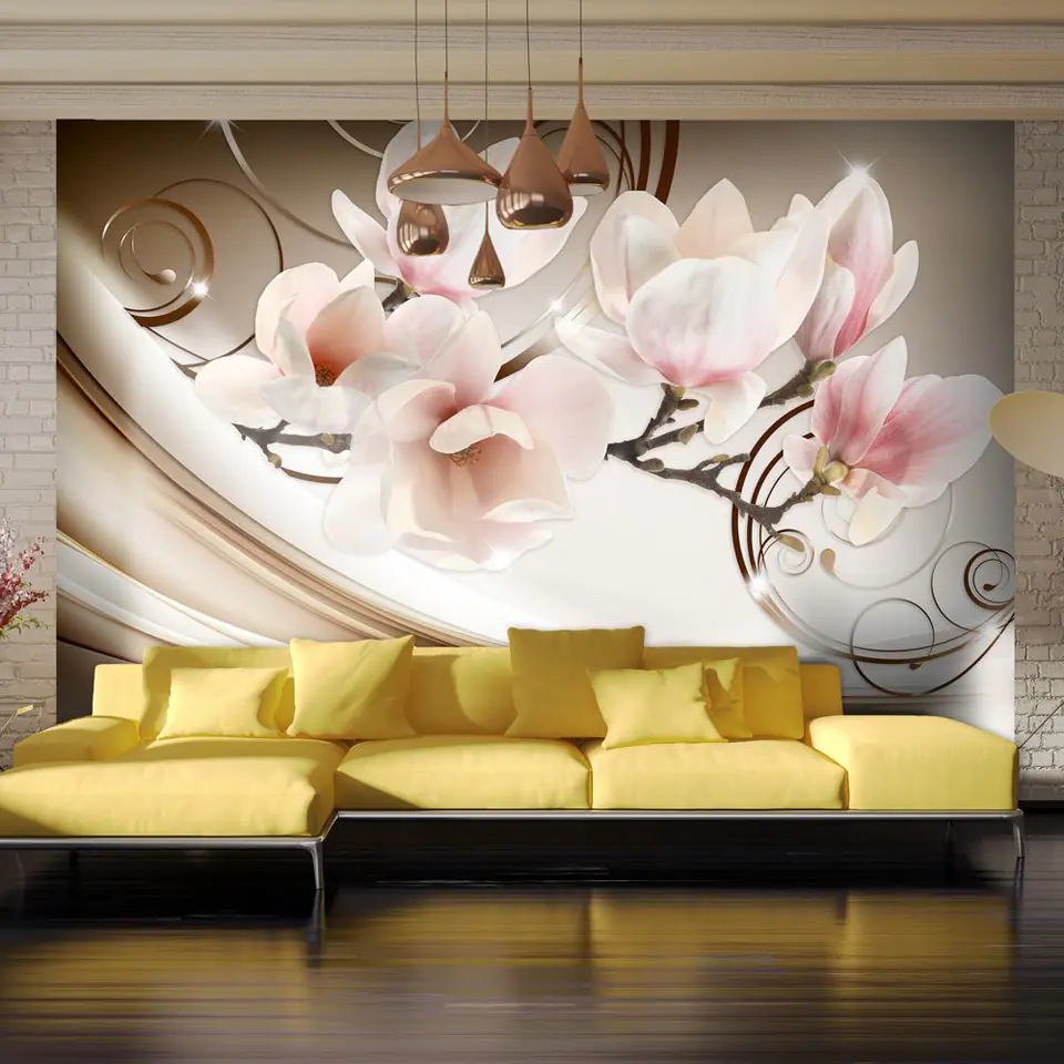 ⁨Fototapeta - Fale Magnolii (rozmiar 98x70, wykończenie Samoprzylepna)⁩ w sklepie Wasserman.eu