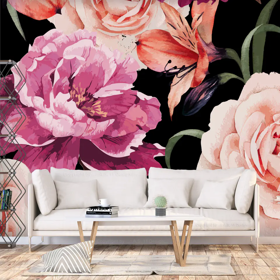 ⁨Wall mural - Roses of love (size 100x70)⁩ at Wasserman.eu