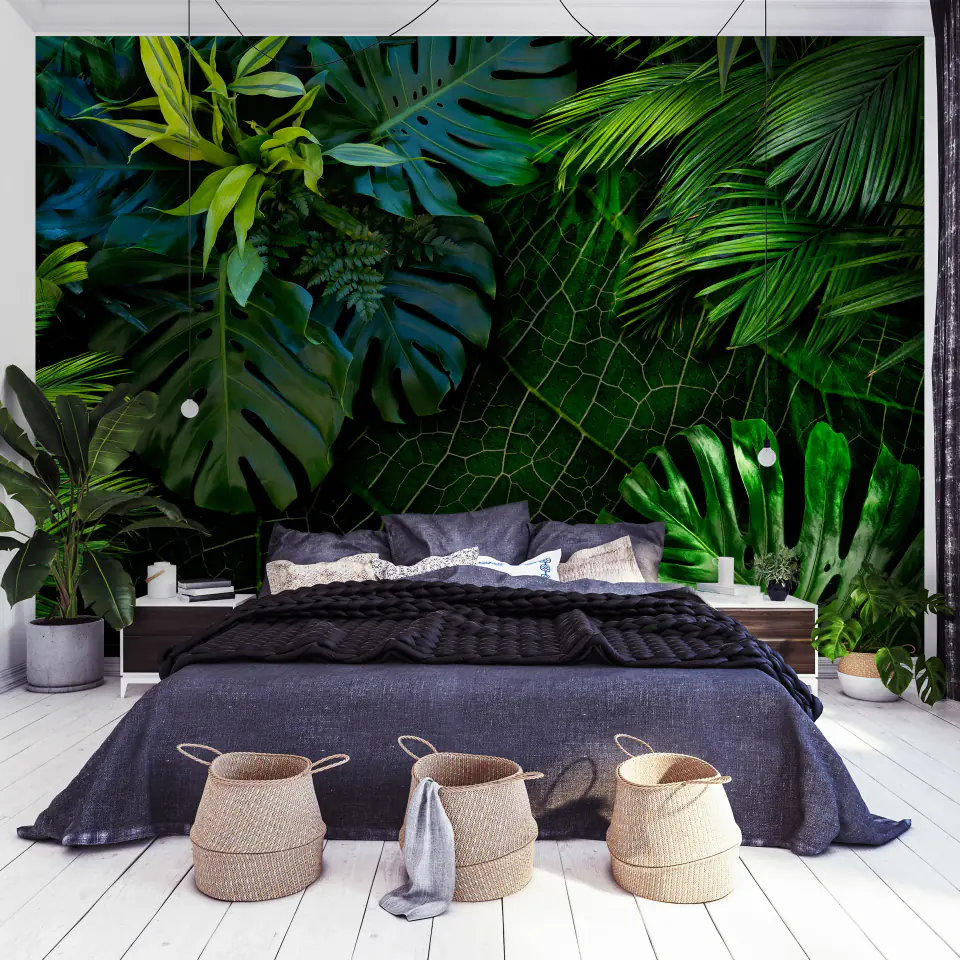 ⁨Self-adhesive mural - Dark jungle (size 98x70)⁩ at Wasserman.eu