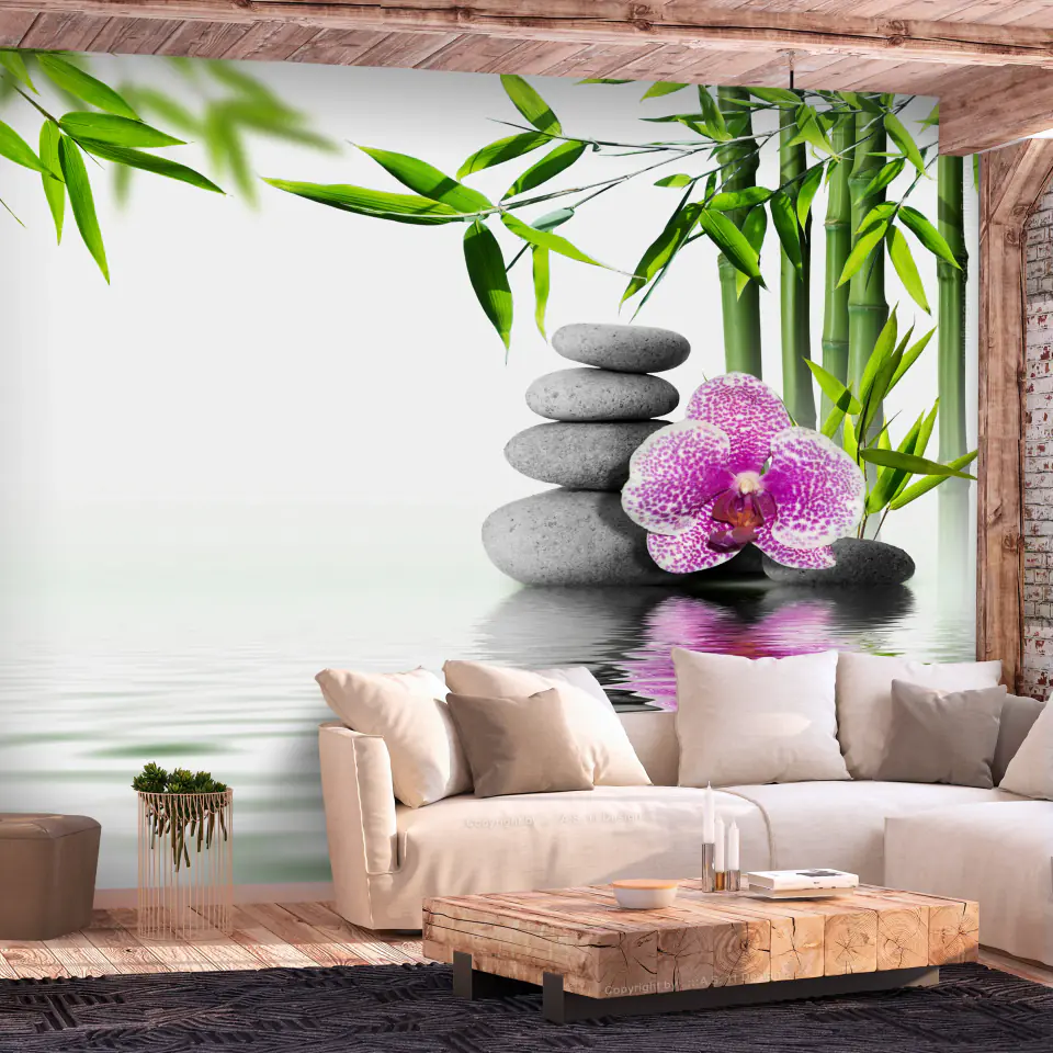 ⁨Self-adhesive wall mural - Water garden (size 98x70)⁩ at Wasserman.eu