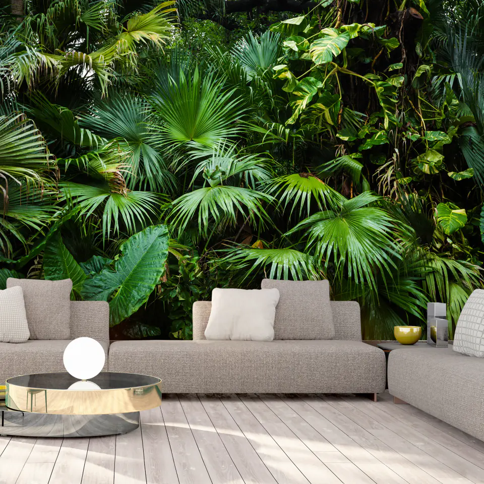 ⁨Self-adhesive mural - Sunny jungle (size 98x70)⁩ at Wasserman.eu