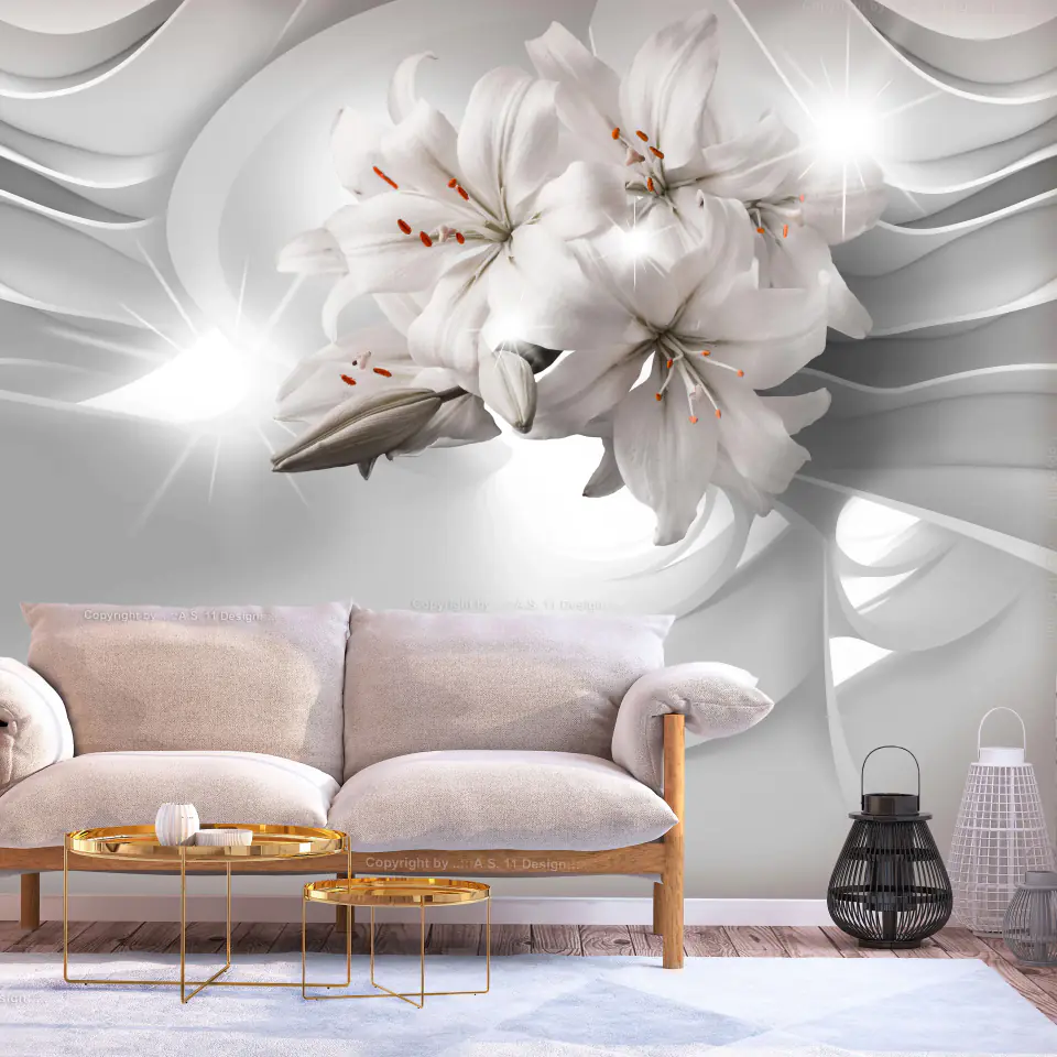 ⁨Self-adhesive mural - Lilies in the tunnel (size 98x70)⁩ at Wasserman.eu