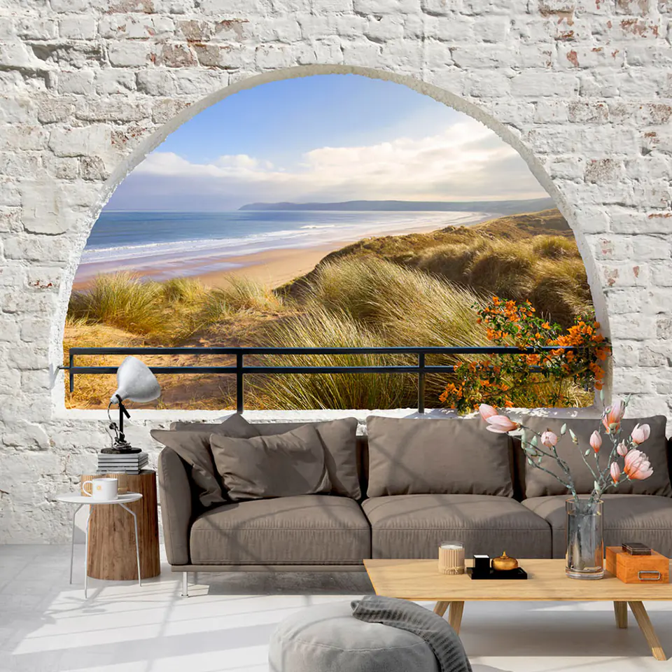 ⁨Self-adhesive wall mural - Hidden beach (size 98x70)⁩ at Wasserman.eu