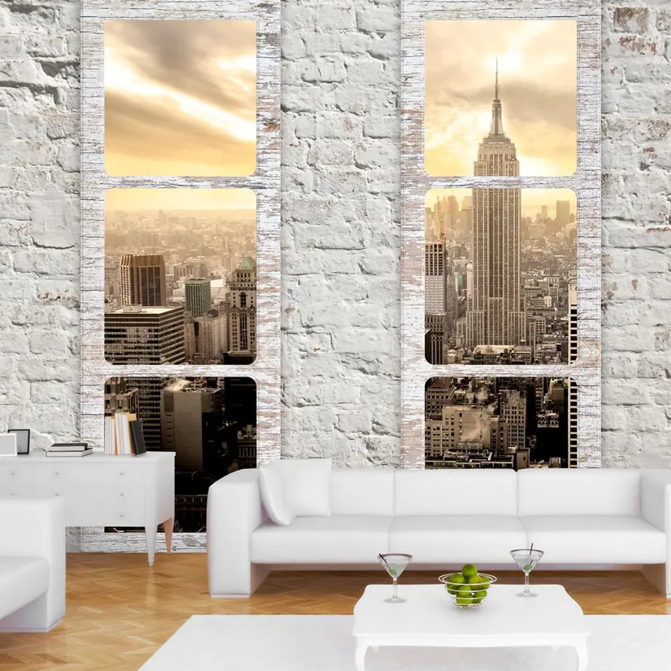 ⁨Self-adhesive mural - New York: view from the window (size 98x70)⁩ at Wasserman.eu