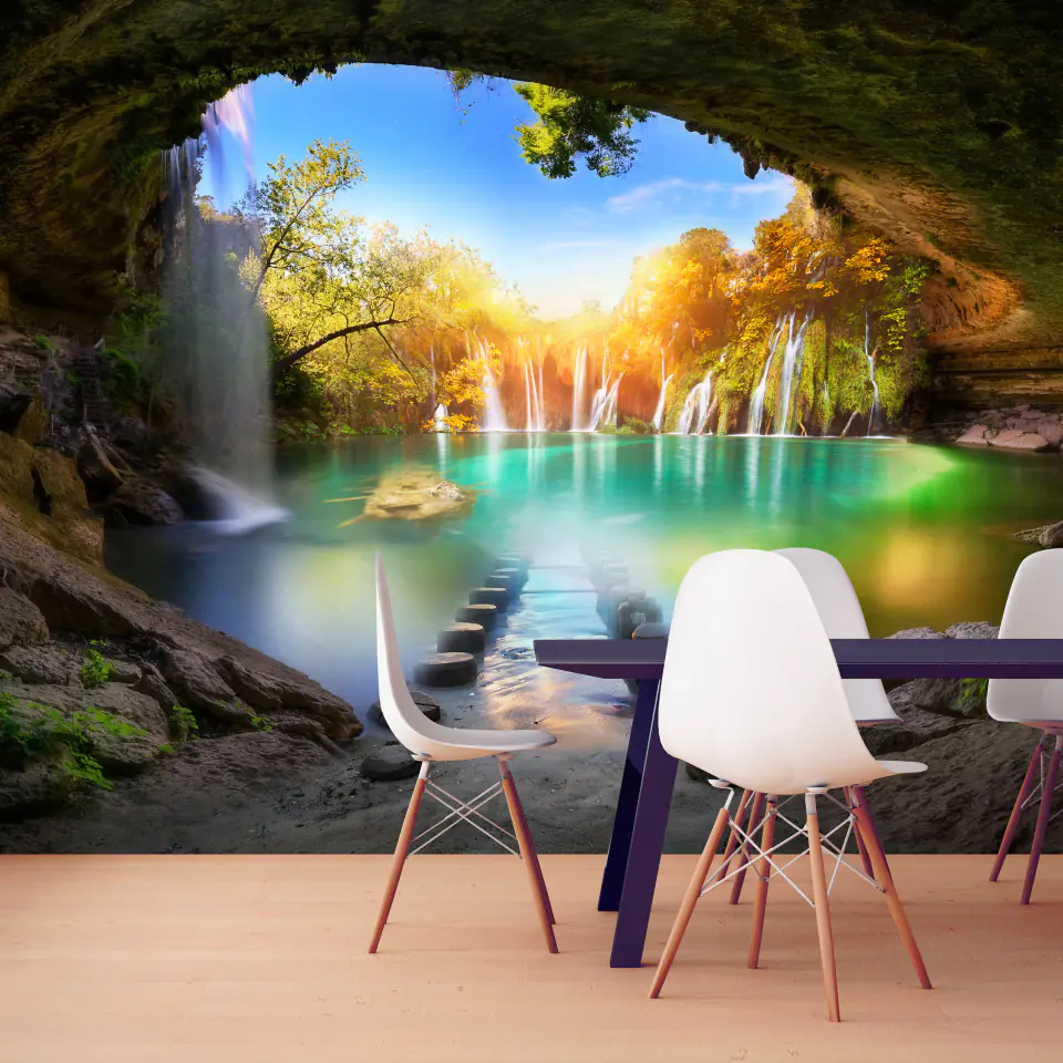 ⁨Mural - Turquoise lake (size 100x70)⁩ at Wasserman.eu